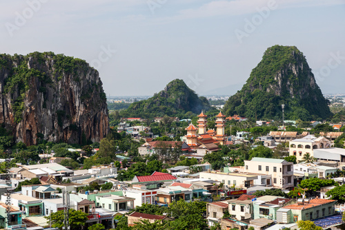 View from Marble Mountain over Da Nang Vietnam