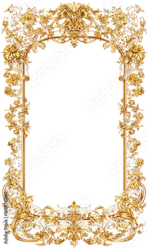 Ornate golden picture frame
