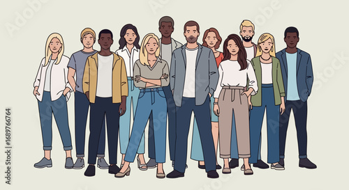 group of business people in action