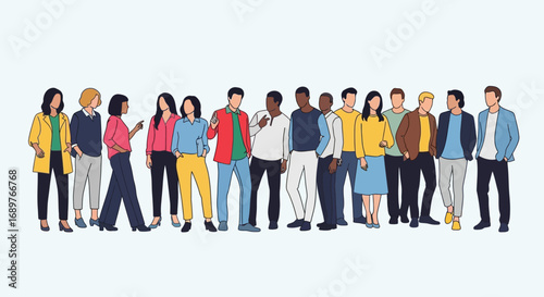 group of business people in action