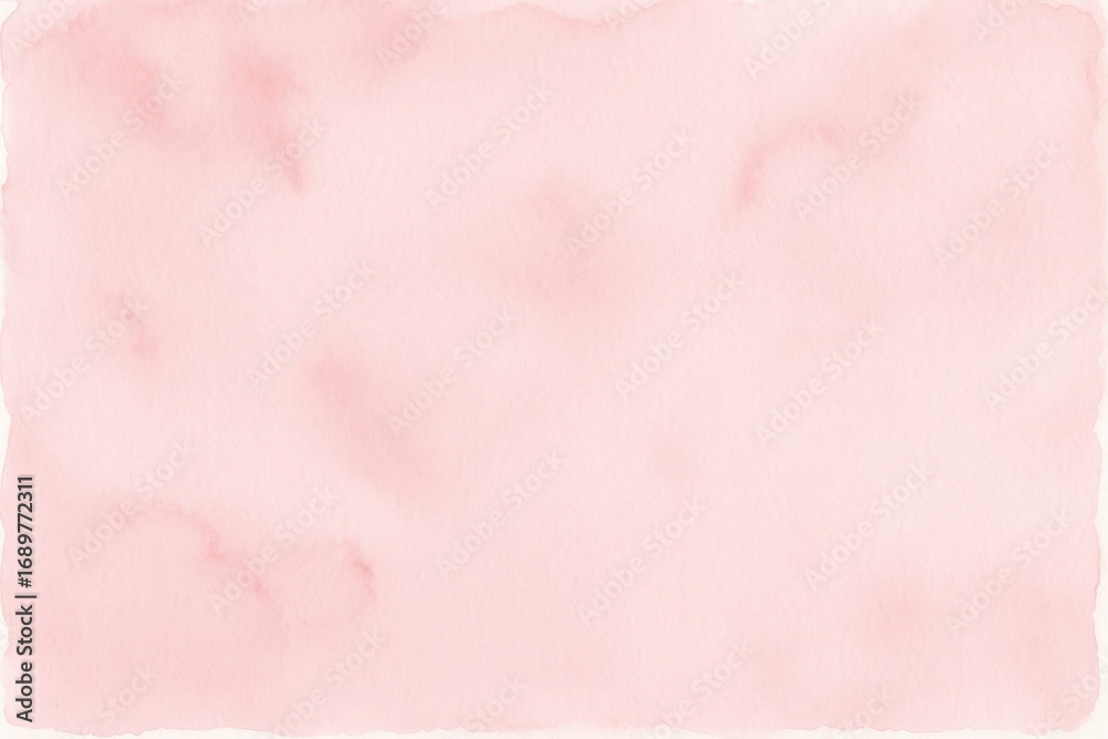 Fototapeta premium Soft abstract pink watercolor texture with blooming washes gradients and paper grain ideal for invitations cards posters and feminine brand visuals