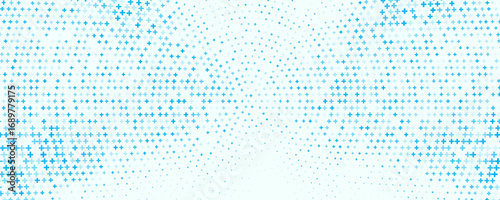 Medical healthcare seamless background. Green blue cross pattern. Repeating plus symbol wallpaper. Vector hospital pattern. Tech backdrop for presentation, banner, booklet, brochure, leaflet, poster. 