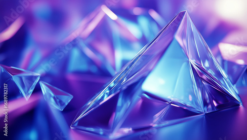 Chaotic Glass Shapes Background