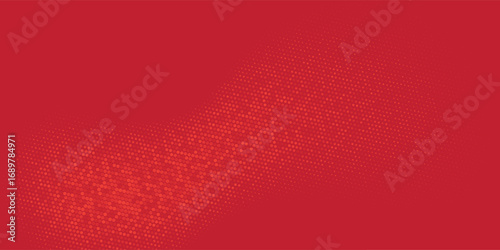 Dots halftone red color pattern gradient texture with technology digital background. Dots pop art comics with best seller background