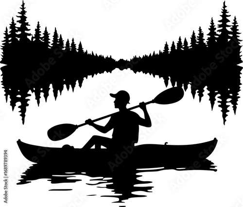 kayaking on the river, boat, water, fishing, lake, vector, cartoon, sport, kayak, sunset, people, illustration, woman, river, sea, fish, boy, fisherman, silhouette, rowing, beach, sky, canoe, child