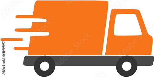 orange delivery truck