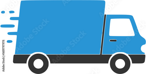 blue delivery truck