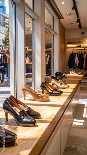 Modern shoe store display