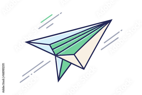 Message send arrow geometric paper plane communication symbol