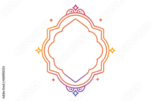 Mirror decorative frame outline elegant stylish icon