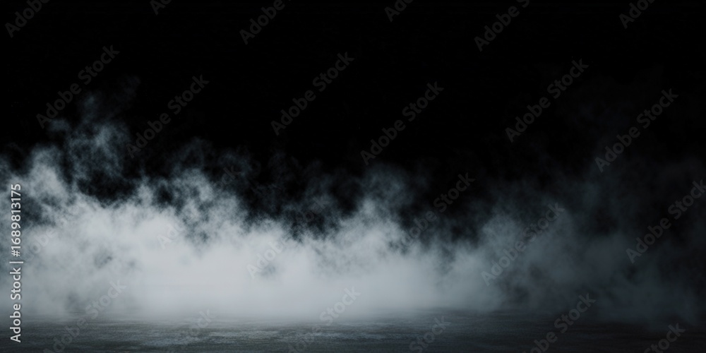 Fototapeta premium A mysterious scene with fog, smoke, and a dark atmospheric background.