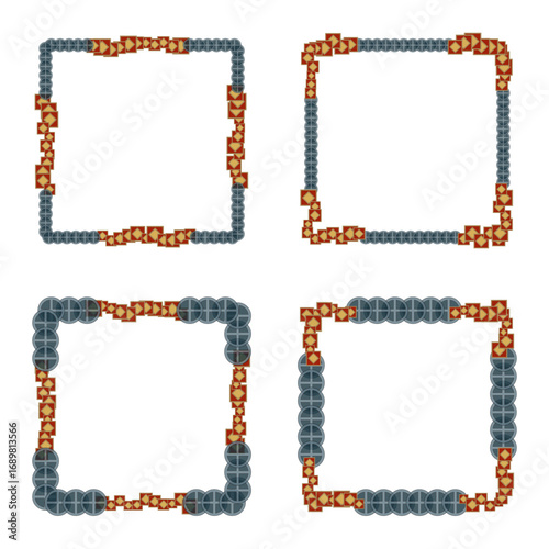 Frame icon. Edge vector symbol. Orange accent shape. Bold design detail. Great for backgrounds and layouts.