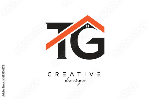 TG Creative Real Estate Architecture Monogram and Home Logo