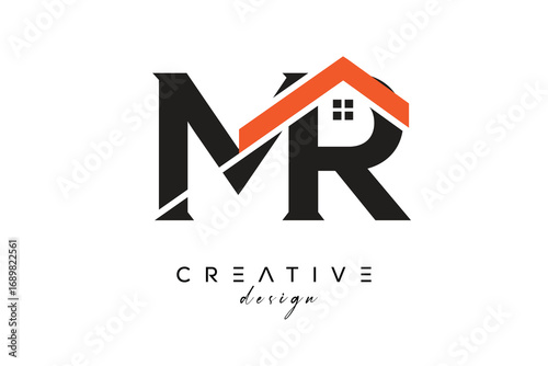 MR Creative Real Estate Architecture Monogram and Home Logo