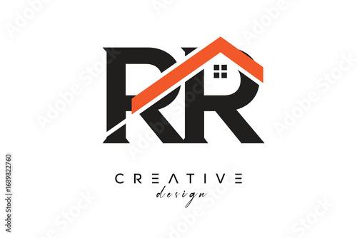RR Creative Real Estate Architecture Monogram and Home Logo