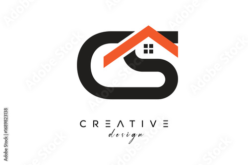 CS Creative Real Estate Architecture Monogram and Home Logo