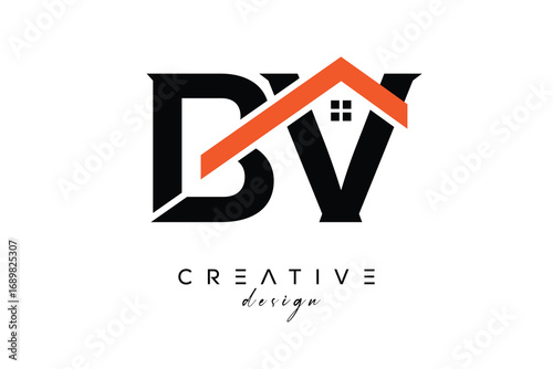 BV Creative Real Estate Architecture Monogram and Home Logo