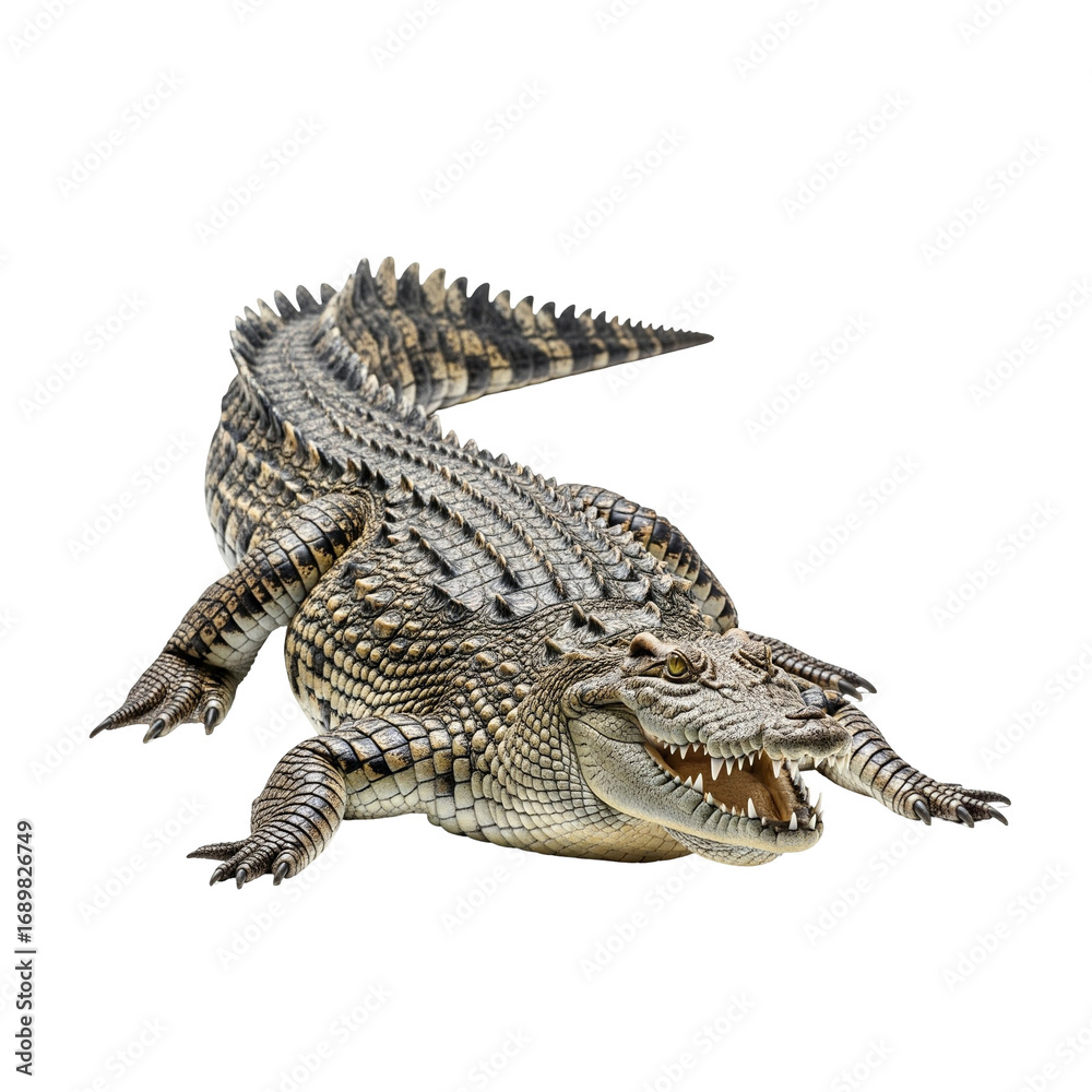 Naklejka premium crocodile isolated on white
