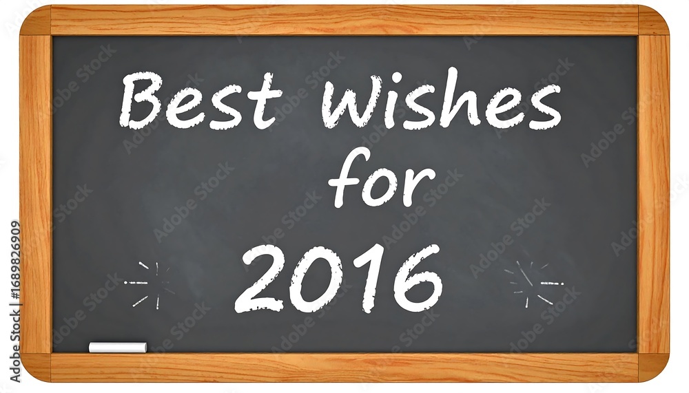Fototapeta premium Chalkboard wishing a happy new year
