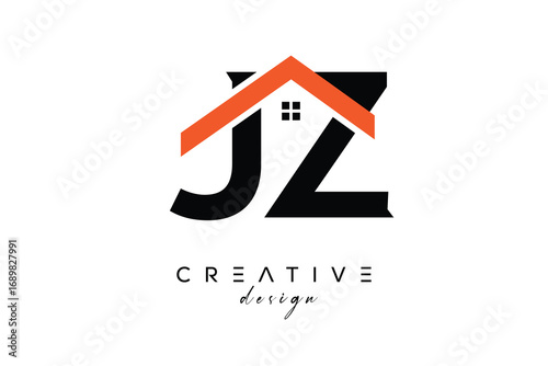 JZ Creative Real Estate Architecture Monogram and Home Logo