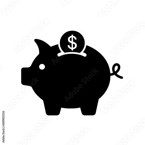 Piggy Bank Savings Icon Financial Security Symbol