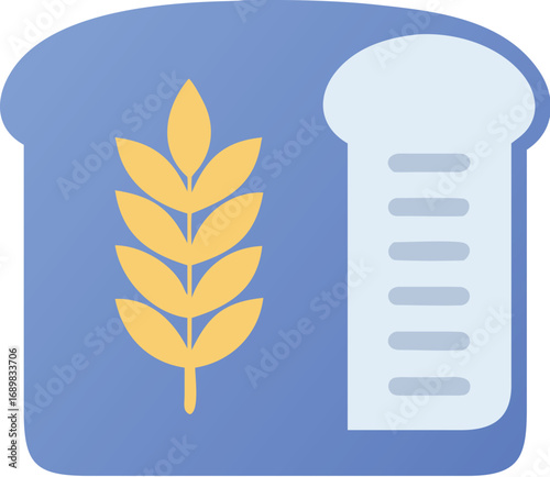 World food day wheat bread slice icon for global nutrition