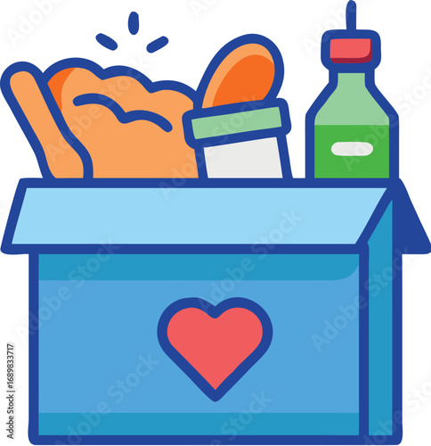 World food day charity box donation kindness heart supplies