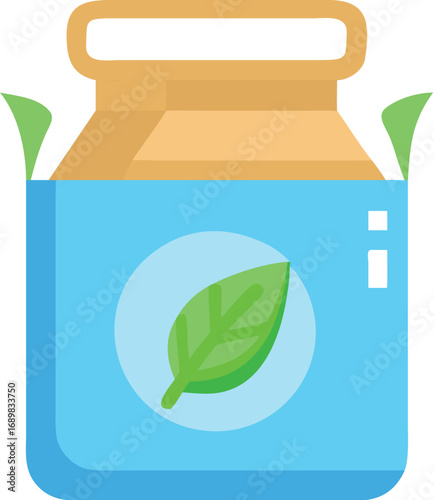 World food day packaging food jar icon green leaf