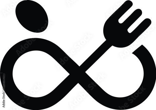 Infinite food symbol for world food day awareness campaign