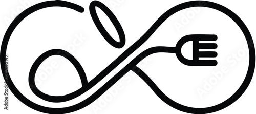 Infinite food symbol representing world food day sustainability growth