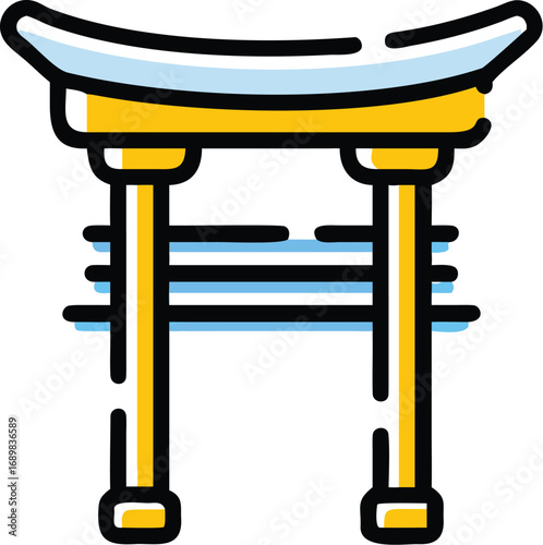 Iconic japanese torii gate symbol for travel and culture