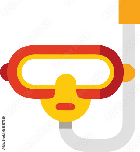 Colorful snorkel mask for world tourism day celebration