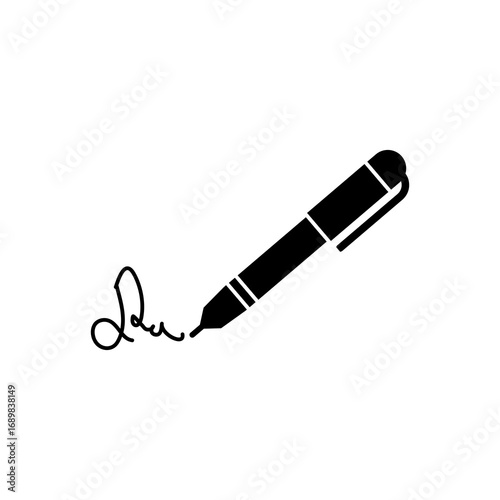 Autograph icon vector set collection for web simple trendy style illustration for web and app..eps