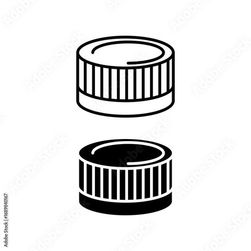 Bottle cap vector icon set collection. Bottle cap Outline trendy style illustration for web and app..eps