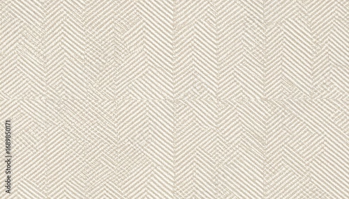 Beige Herringbone Linen Fabric Texture