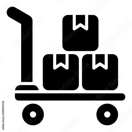 Loading dock icon. Cargo area symbol. Warehouse loading and shipping collection. Glyph Icon