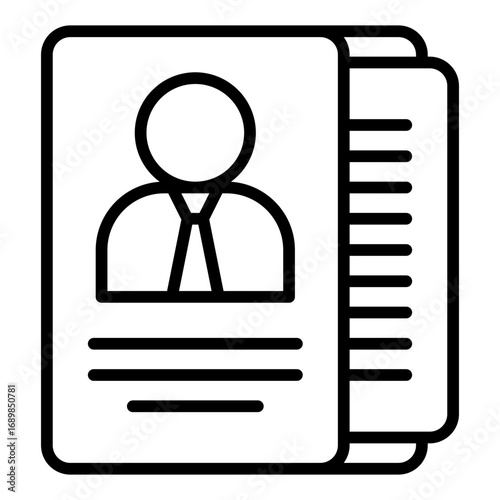 Customs document icon. Import export paper symbol. International trade and clearance collection. Line Icon
