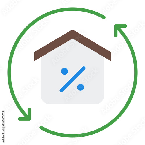 Refinancing icon. Loan adjustment symbol. Finance banking and debt management collection. Flat Icon
