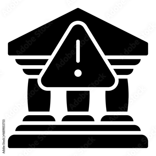 Bank icon. Finance institution symbol. Business economy and money collection. Glyph Icon