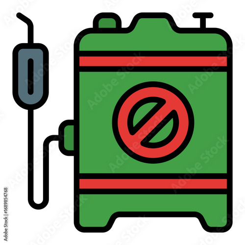 Pesticide icon. Garden spray symbol. Farming pest control and agriculture tool collection. Filled Line Icon