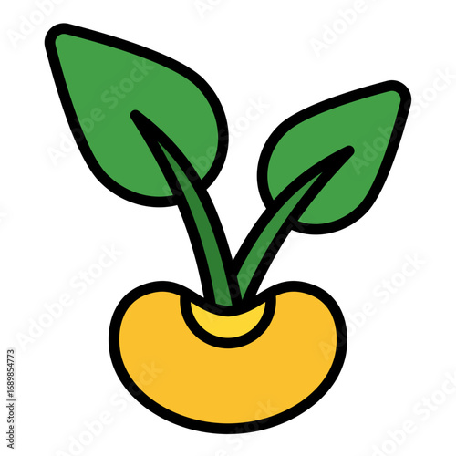 Seeds icon. Plant seeds symbol. Gardening growth and farming collection. Filled Line Icon