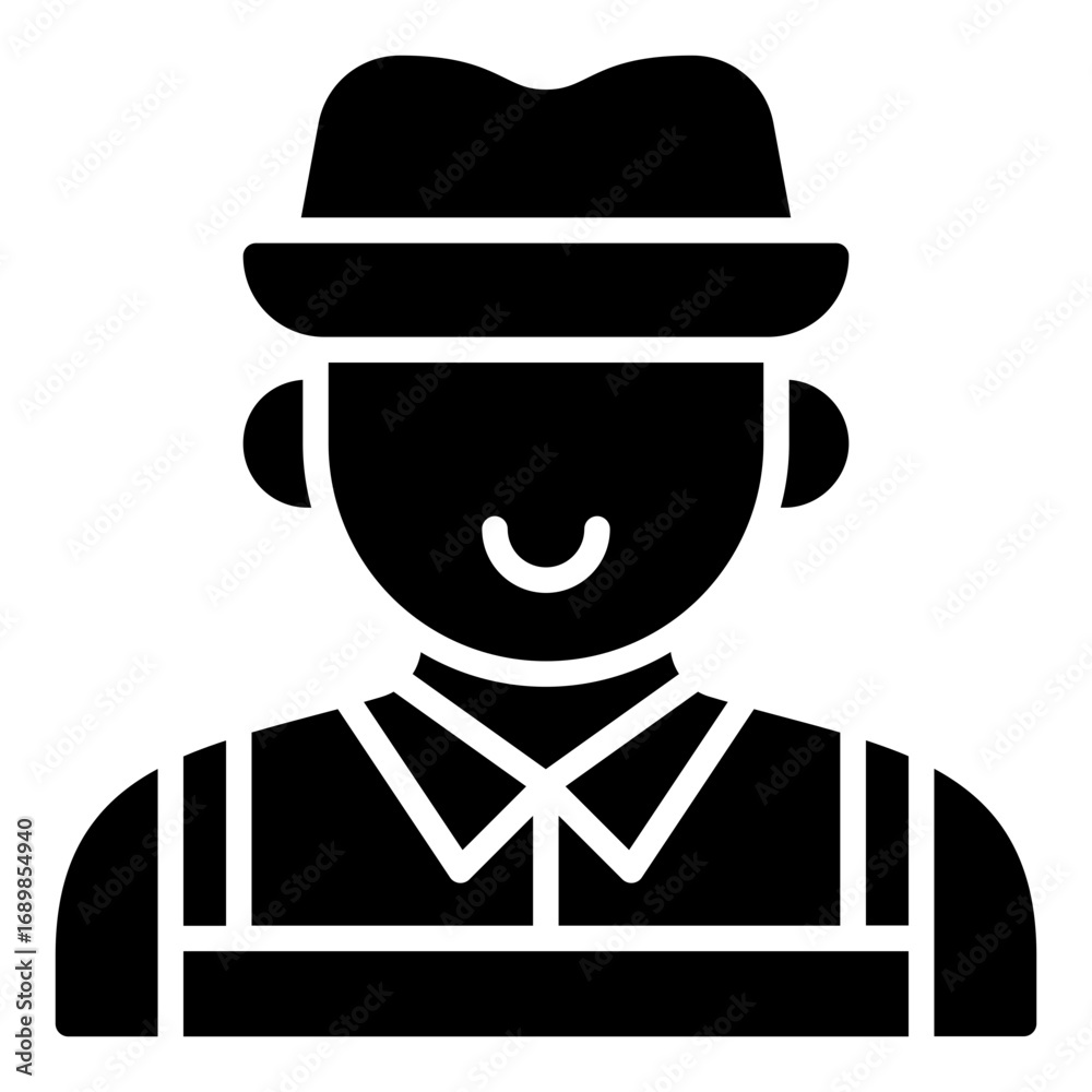 Farmer icon. Agriculture worker symbol. Gardening and farming people collection. Glyph Icon Farmer icon. Agriculture worker symbol. Gardening and farming people collection. Glyph Icon