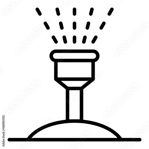 Sprinkler icon. Garden sprinkler symbol. Water irrigation and plant care collection. Outline Icon