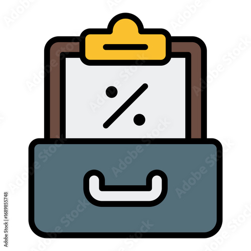 Tax document icon. Business finance symbol. Government report and accounting collection. Filled Line Icon
