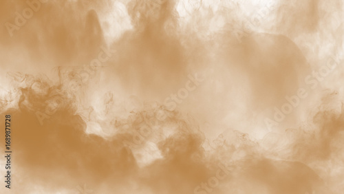 Tableau sur toile Brown dust sand soil smoke cloud particles isolated on a transparent background