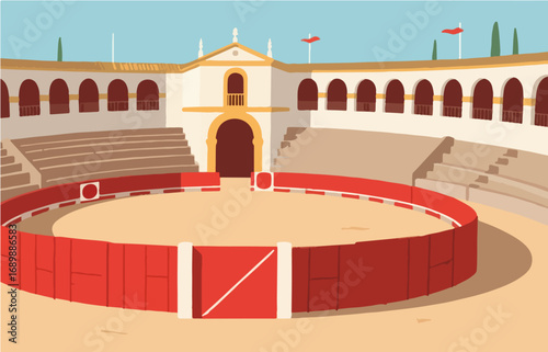 European architecture and scenery, vector graphics