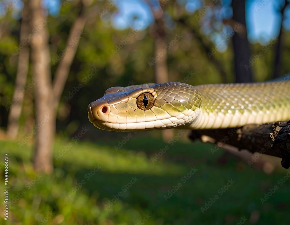 Obraz premium Snake in Forest Close-up