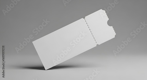 Blank Ticket Mockup Design Template.