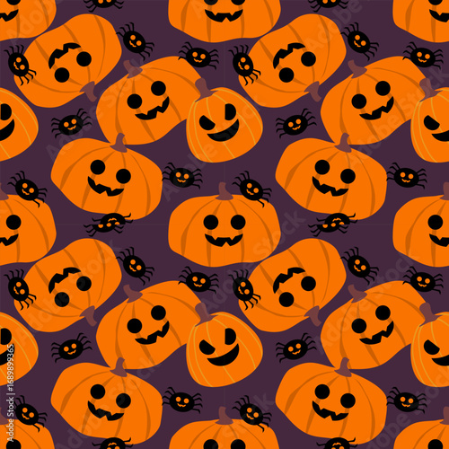 halloween pumpkin seamless pattern