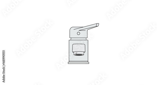 Single handle lavatory faucet with spout and lever handle.